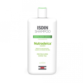 Isdin Shampoo Nutradeica Anticaspa Grasa 200ml - Champú que reduce la descamación, el picor y el exceso de sebo de para Capilares Dermatologicos - Compra online en DermotiendaShopping