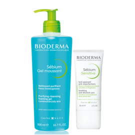 Dúo Bioderma limpieza y calmante sebium de para Bioderma - Compra online en DermotiendaShopping