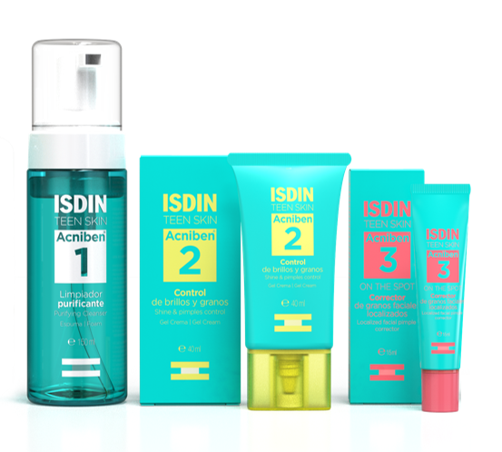 Pack ISDIN Acniben Tratamiento completo para piel mixta a grasa
