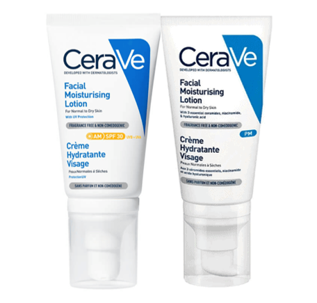 Dúo Cerave hidratación todo el dia AM/PM