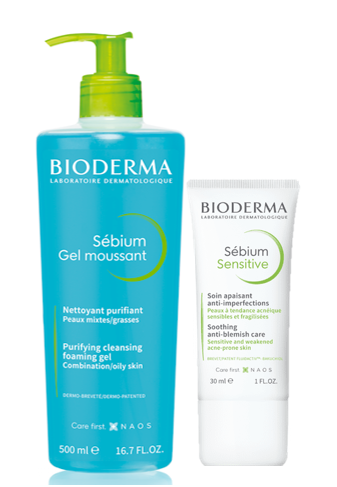 Dúo Bioderma limpieza y calmante sebium
